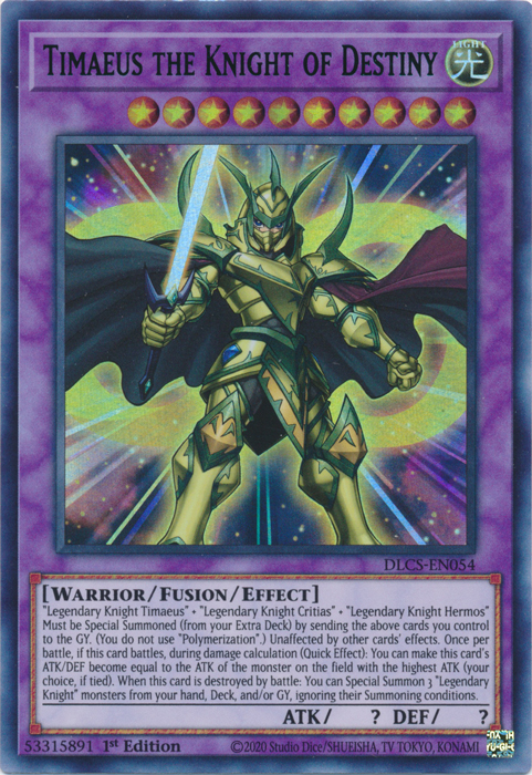 Timaeus the Knight of Destiny (Purple) [DLCS-EN054] Ultra Rare | Gam3 Escape