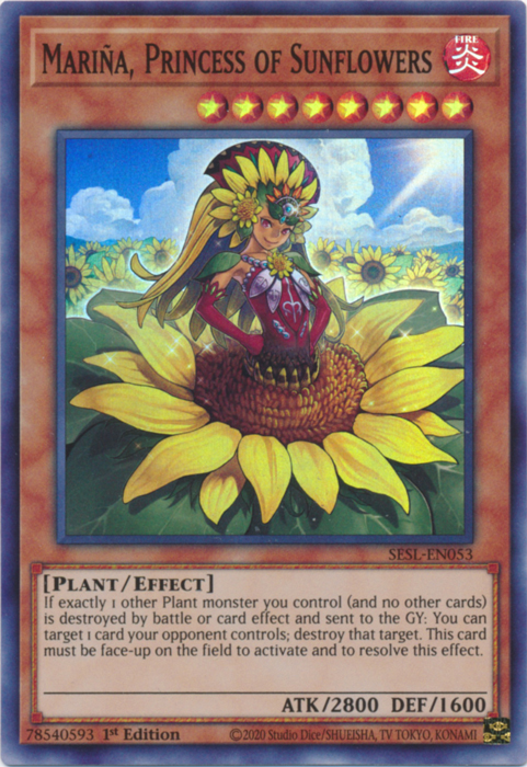 Marina, Princess of Sunflowers [SESL-EN053] Super Rare | Gam3 Escape